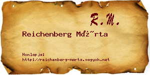 Reichenberg Márta névjegykártya