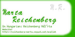 marta reichenberg business card